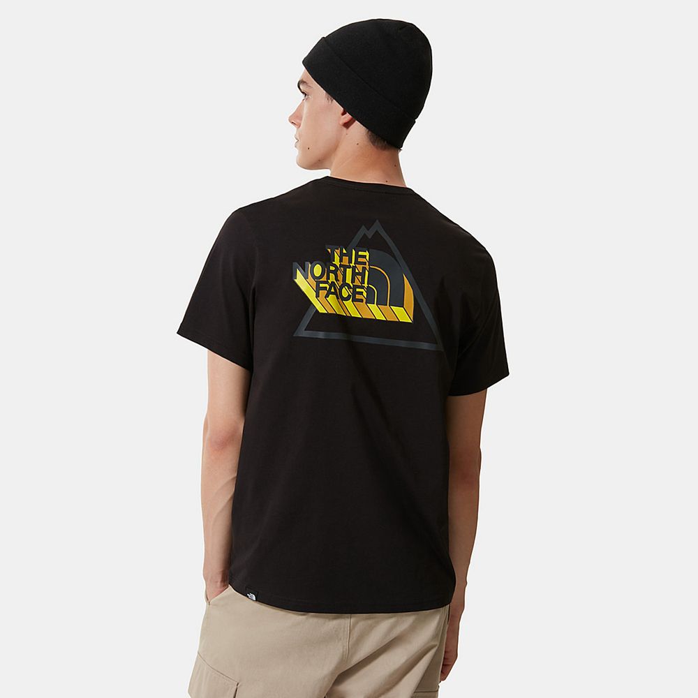 The North Face T-Shirts Mens Australia - The North Face Threeyama Black (DXS-754286)